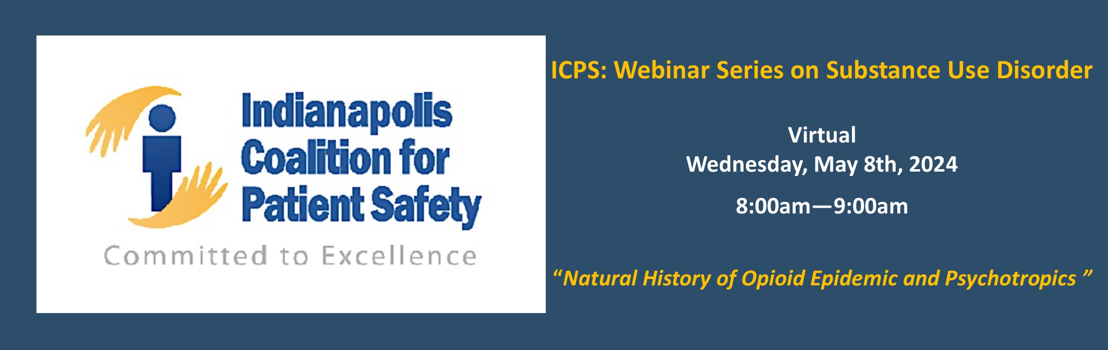 ICPS: Webinar Series on Substance Use Disorder Banner